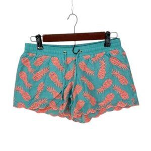 Lilly Pulitzer Bay Breeze Shorts‎ Women’s XS Seaside Aqua Scallop Pineapple